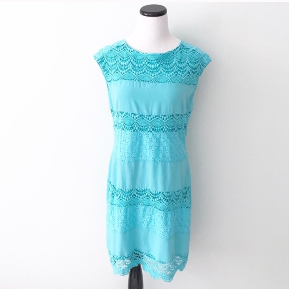 Blue Eyelet Dress